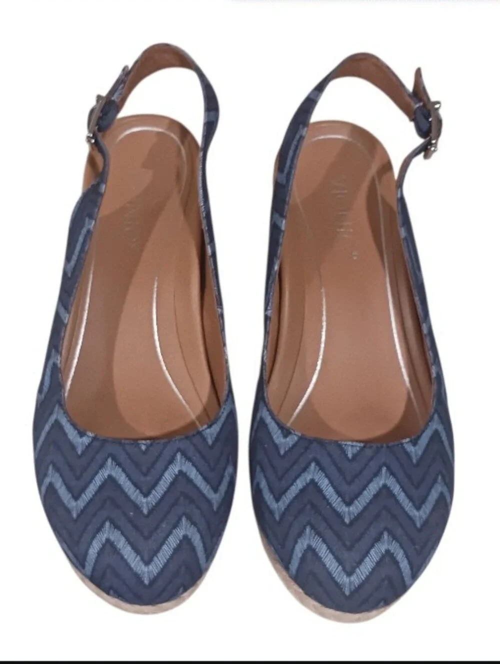 Vionic Coralina Chevron Espadrille Slingback Wedge Sandal